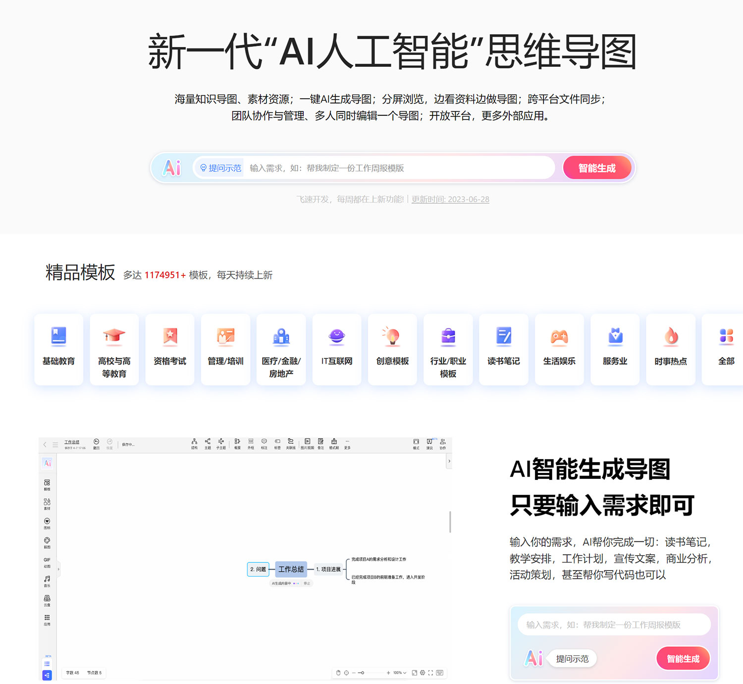 新一代“AI人工智能”思维导图